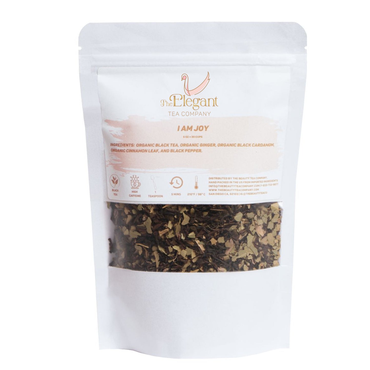 I am Joy, Chai, exceptional fusion of the finest ingredients creates a symphony of flavours. Loose Leaf - Bag 5 oz.